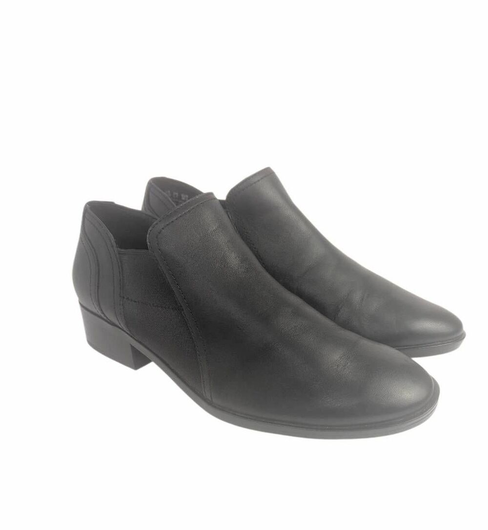 Naturalizer Royal Black leather low rise bootie shootie comfort shoe womens 8.5 - Picture 2 of 9